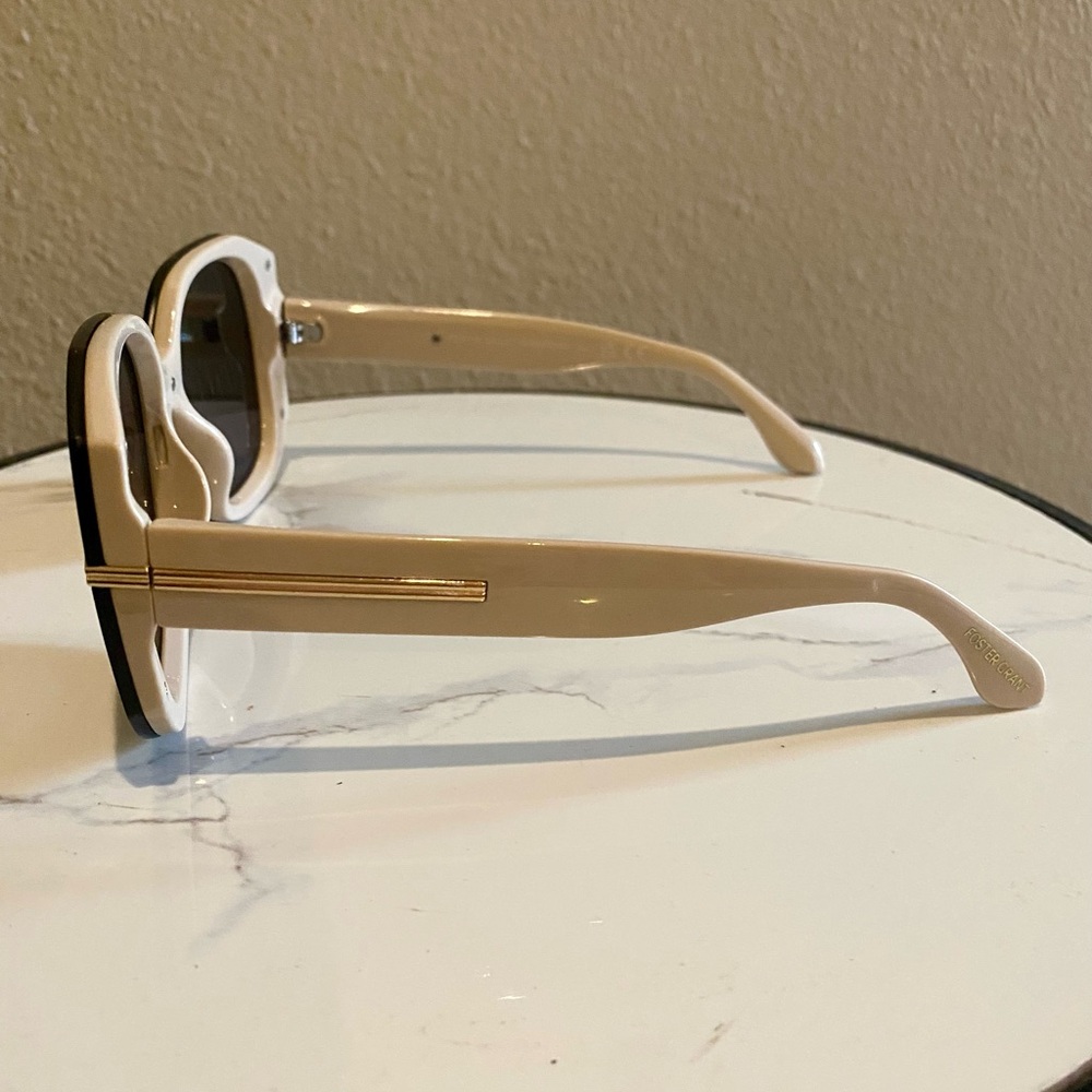 Foster Grant Black Sunglasses with Gold Accents - Picture 2 of 6